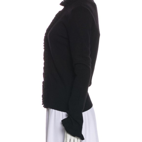 Tory Burch Cashmere Denueve Cardigan w/ gold buttons - Picture 8 of 9